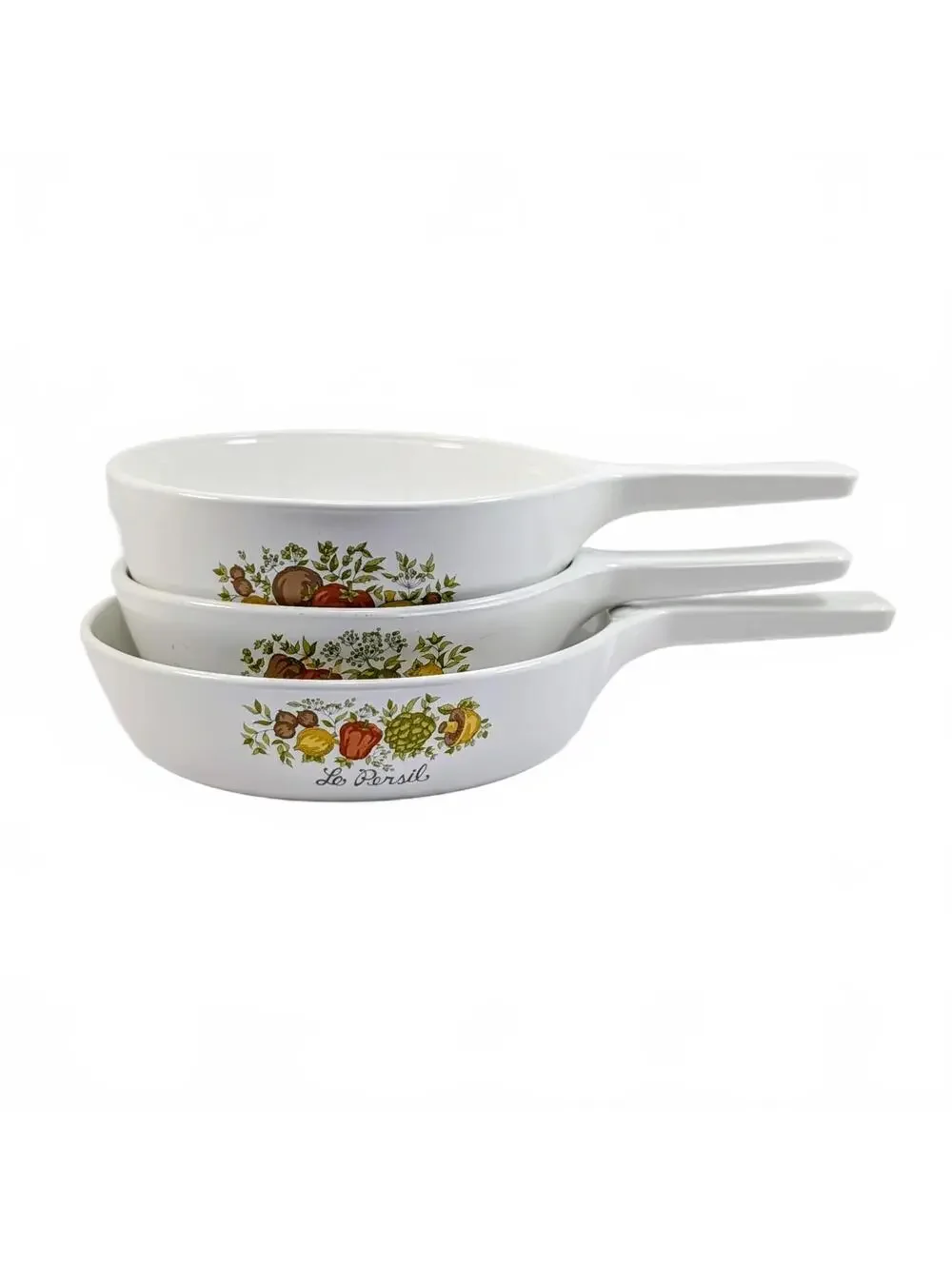 Vtg Corning Ware Spice of Life Skillets - Set of 3